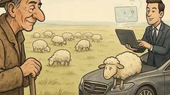 Vicc: Egy juhászhoz begurul egy új Mercedes