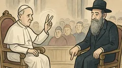 Vicc: A pápa néma vitára hívja a rabbit