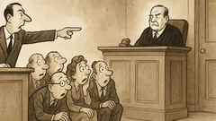 Vicc: Egy ügyvéd az ajtóra mutat